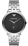 Emporio Armani Classic Quartz Black Dial Silver Steel Strap Watch For Men - AR11161 Authentic Buy Shop Now