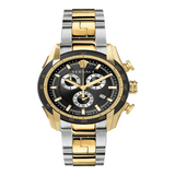 Versace V-Ray Chronograph Black Dial Two Tone Steel Strap Watch For Men - VE2I00421 Authentic Buy Shop Now