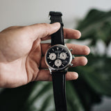 Movado Heritage Chronograph Black Dial Black Leather Strap Watch for Men - 3650005 Authentic Buy Shop Now