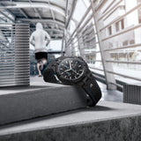 Maurice Lacroix Aikon Chronograph Limited Edition Black Dial Black Leather Strap Watch for Men - AI1018-PVB01-337-1 Authentic Buy Shop Now