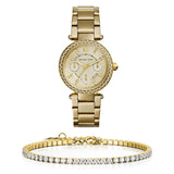 Michael Kors Parker White Dial Gold Steel Strap Watch for Women - MK6056 Authentic Buy Shop Now