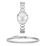 Michael Kors Portia Quartz Silver Dial Silver Steel Strap Watch For Women - MK3837 Authentic Buy Shop Now