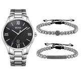 Hugo Boss Governer Black Dial Silver Steel Strap Watch for Men - 1513488 Authentic Buy Shop Now