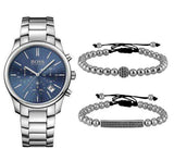 Hugo Boss Commander Blue Dial Silver Steel Strap Watch for Men - 1513434 Authentic Buy Shop Now