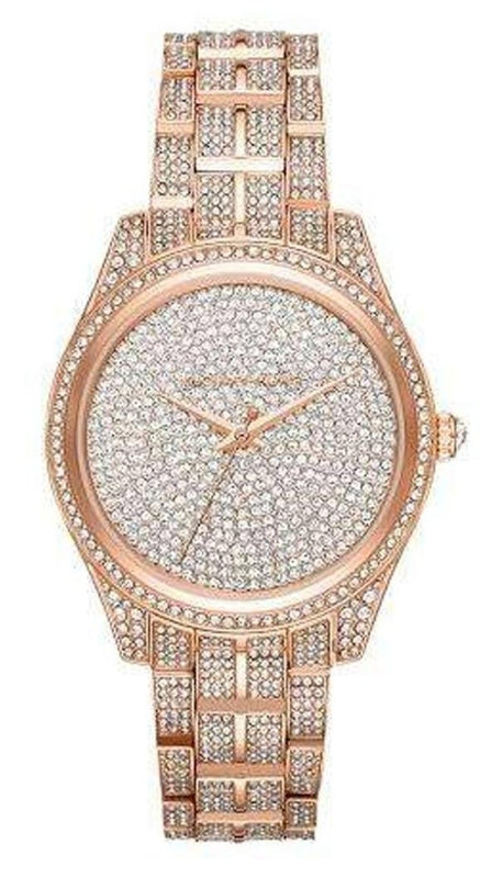 Michael Kors Lauryn Crystals Rose Gold Dial Rose Gold Steel Strap Watch For Women - MK3931 Authentic Buy Shop Now