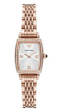 Emporio Armani Gianni T Bar Quartz Crystals White Dial Rose Gold Steel Strap Watch For Women - AR11406 Authentic Buy Shop Now