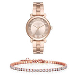 Michael Kors Norie Rose Gold Dial Rose Gold Steel Strap Watch for Women - MK3561 Authentic Buy Shop Now