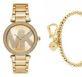 Michael Kors Parker Pave Gold Dial Gold Steel Strap Watch for Women - MK6659 Authentic Buy Shop Now