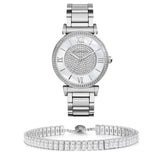Michael Kors Catlin Silver Dial Silver Steel Strap Watch for Women - MK3355 Authentic Buy Shop Now