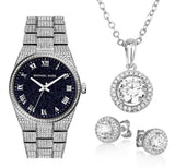 Michael Kors Channing Diamonds Black Dial Silver Steel Strap Watch for Women - MK6089 Authentic Buy Shop Now
