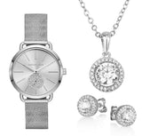 Michael Kors Portia Silver Dial Silver Mesh Bracelet Watch for Women - MK3843 Authentic Buy Shop Now