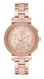 Michael Kors Sofie Chronograph Rose Gold Dial Rose Gold Steel Strap Watch For Women - MK6560 Authentic Buy Shop Now