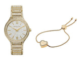 Michael Kors Kerry Crystals Gold Dial Gold Steel Strap Watch For Women - MK3360 Authentic Buy Shop Now