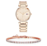 Tommy Hilfiger Lynn Quartz Rose Gold Dial Rose Gold Steel Strap Watch For Women - 1782237 Authentic Buy Shop Now