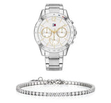 Tommy Hilfiger Haven Multifunction Chronograph White Dial Silver Steel Strap Watch For Women - 1782194 Authentic Buy Shop Now