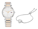 Tommy Hilfiger Lynn Quartz White Dial Two Tone Steel Strap Watch For Women - 1782236 Authentic Buy Shop Now