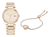 Tommy Hilfiger Lynn Quartz Rose Gold Dial Rose Gold Steel Strap Watch For Women - 1782237 Authentic Buy Shop Now