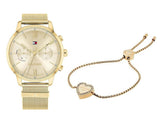 Tommy Hilfiger Blake Quartz Gold Dial Gold Mesh Bracelet Watch for Women - 1782302 Authentic Buy Shop Now
