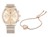 Tommy Hilfiger Blake Quartz Gold Dial Gold Mesh Bracelet Watch for Women - 1782303 Authentic Buy Shop Now