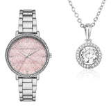 Michael Kors Pyper Three Hand Pink Dial Silver Steel Strap Watch For Women - MK4631 Authentic Buy Shop Now