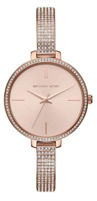 Michael Kors Jaryn Quartz Rose Gold Dial Rose Gold Steel Strap Watch For Women - MK3785 Authentic Buy Shop Now