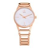 Calvin Klein Stately White Dial Rose Gold Steel Strap Watch for Women - K3G23626 Authentic Buy Shop Now