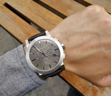 Burberry The City Grey Dial Black Leather Strap Watch for Men - BU9359 Authentic Buy Shop Now