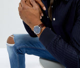 Hugo Boss Corporal Blue Dial Brown Leather Strap Watch for Men - 151363 Authentic Buy Shop Now
