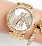 Michael Kors Parker Pave Gold Dial Gold Steel Strap Watch for Women - MK6659 Authentic Buy Shop Now