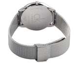 Calvin Klein Minimal White Dial Silver Mesh Bracelet Watch for Men - K3M22126 Authentic Buy Shop Now