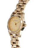 Marc Jacobs Henry Dinky Gold Dial Gold Steel Strap Watch for Women - MBM3199 Authentic Buy Shop Now