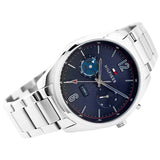 Tommy Hilfiger Deacan Blue Dial Silver Steel Strap Watch for Men - 1791551 Authentic Buy Shop Now