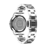 Daniel Wellington Iconic Link Black Dial Silver Steel Strap Watch For Women - DW00100208 Authentic Buy Shop Now