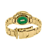 Seiko 5 Sports HUF Limited Edition Green Dial Gold Steel Strap Watch For Men - SRPJ20 Authentic Buy Shop Now