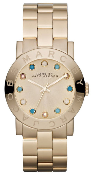 Marc Jacobs Amy Dexter Gold Dial Gold Steel Strap Watch for Women - MBM3215 Authentic Buy Shop Now