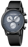 Calvin Klein City Chronograph Grey Dial Black Leather Strap Watch for Men - K2G177C3 Authentic Buy Shop Now