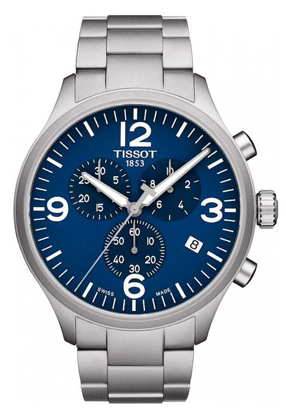 Tissot T Sport Chrono XL Chronograph Blue Dial Silver Steel Strap Watch For Men - T116.617.11.047.00 Authentic Buy Shop Now