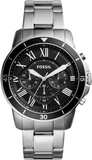 Fossil Grant Sport Chronograph Black Dial Silver Steel Strap Watch for Men - FS5236 Authentic Buy Shop Now