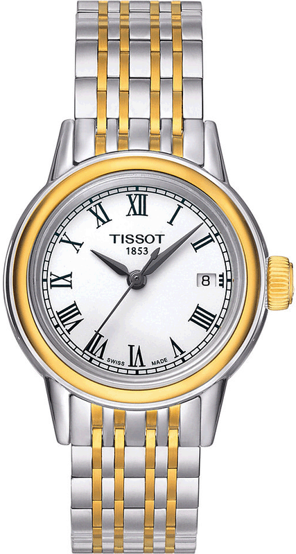 Tissot Carson Lady White Dial Two Tone Steel Strap Watch For Women - T085.210.22.013.00 Authentic Buy Shop Now