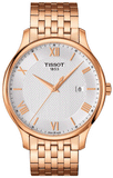 Tissot T Classic Tradition White Dial Rose Gold Steel Strap Watch For Women - T063.610.33.038.00 Authentic Buy Shop Now