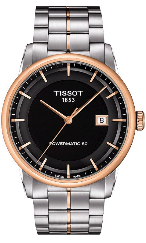 Tissot Luxury Powermatic 80 Black Dial Silver Steel Strap Watch For Men - T086.407.22.051.00 Authentic Buy Shop Now