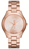 Michael Kors Slim Runway Rose Gold Dial Rose Gold Steel Strap Watch for Women - MK3591 Authentic Buy Shop Now