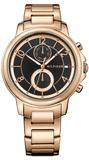 Tommy Hilfiger Claudia Black Dial Rose Gold Steel Strap Watch for Women - 1781820 Authentic Buy Shop Now
