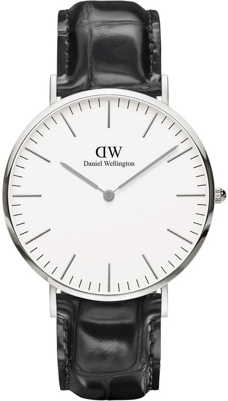 Daniel Wellington Classic York White Dial Black Leather Strap Watch For Men - DW00100025 Authentic Buy Shop Now