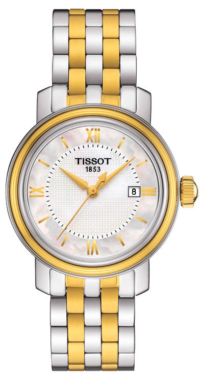 Tissot T Classic Bridgeport Lady White Mother of Pearl Dial Watch For Women - T097.010.22.118.00 Authentic Buy Shop Now
