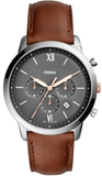 Fossil Neutra Chronograph Black Dial Brown Leather Strap Watch for Men - FS5408 Authentic Buy Shop Now