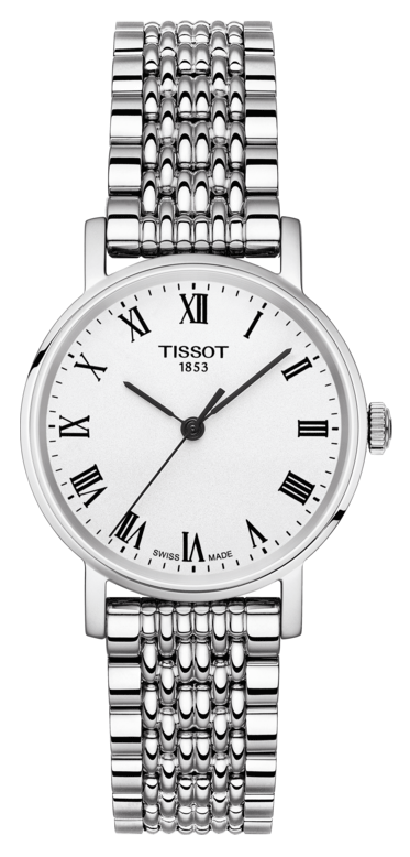 Tissot T Classic Everytime Small White Dial Silver Mesh Bracelet Watch For Women - T109.210.11.033.00 Authentic Buy Shop Now