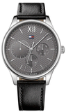 Tommy Hilfiger Damon Multifunction Black Dial Black Leather Strap Watch for Men - 1791417 Authentic Buy Shop Now