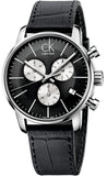 Calvin Klein City Chronograph Black Dial Black Leather Strap Watch for Men - K2G271CX Authentic Buy Shop Now