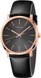 Calvin Klein Posh Black Dial Black Leather Strap Watch for Men - K8Q316C3 Authentic Buy Shop Now